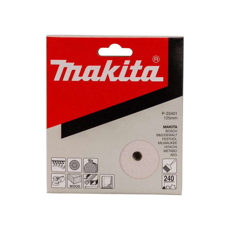 Makita Disque Abrasif Spécial Peinture 125 Mm Et 8 Trous D'aspiration Grain 2