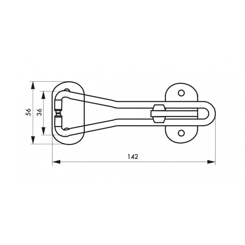 Entrebailleur De Porte 142 Mm Chromé 209404