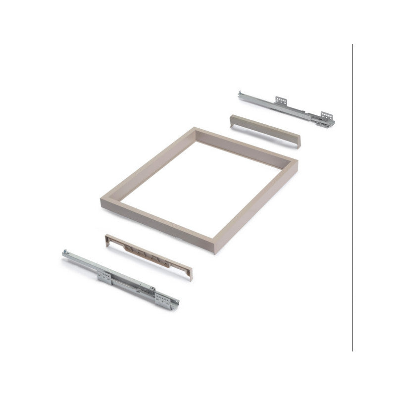 Kit Tiroir D'organisation Emuca Avec Glissières 600mm Gris Pierre