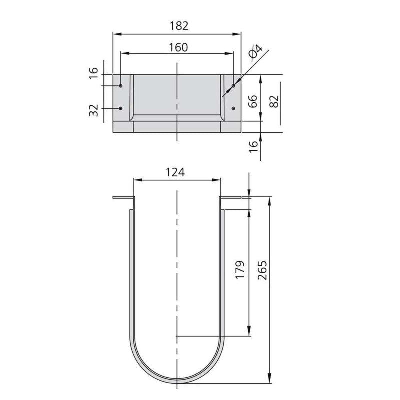  10 Courbes Sous-éviers 3051621 En Plastique Gris