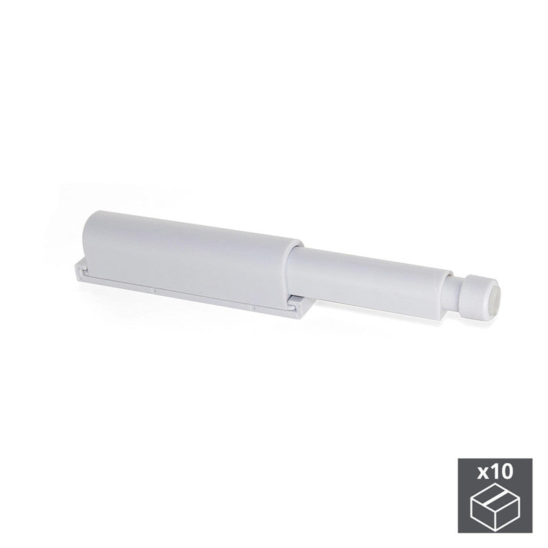 10 Fermeture Push Pour Portes, Plastique, Gris