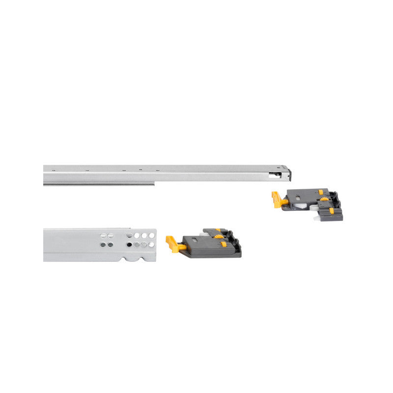  10 Paires De Coulisses Emuca Silver Profondeur 490mm Acier Zingué