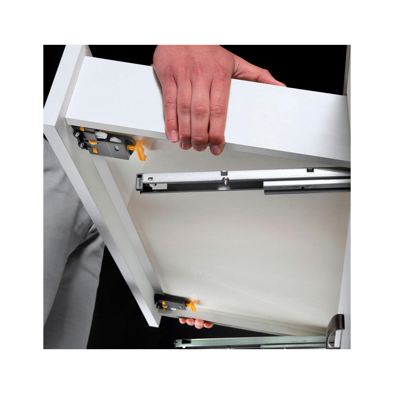  10 Paires De Coulisses Emuca Silver Profondeur 540mm Acier Zingué