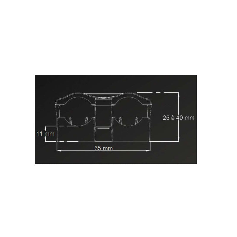  100 Colliers De Fixation Double Nicoll COLLCLIP® Pour Multicouche PVC Blanc