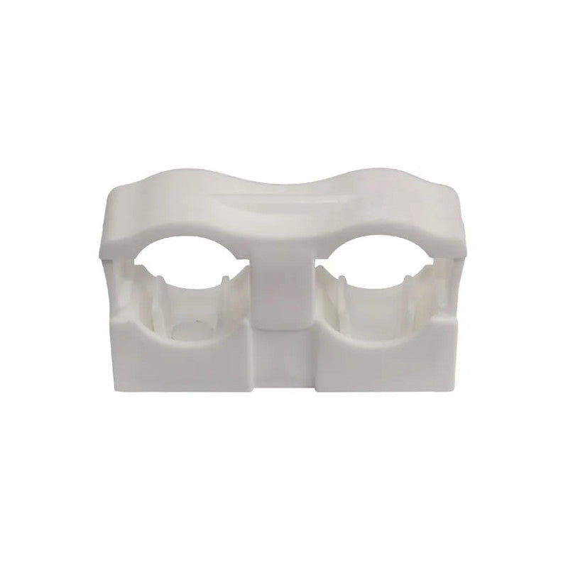  100 Colliers De Fixation Double Nicoll COLLCLIP® Pour Multicouche PVC Blanc