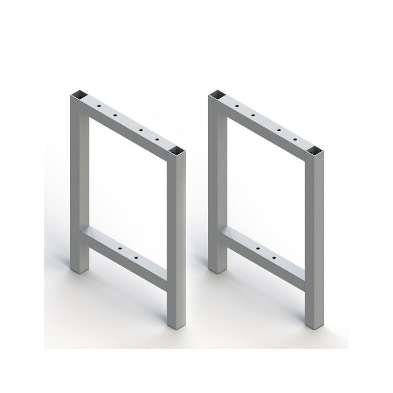  2 Pieds Pour Banc De Vestiaire Emuca Aluminium Anodisé Mat 468x330mm