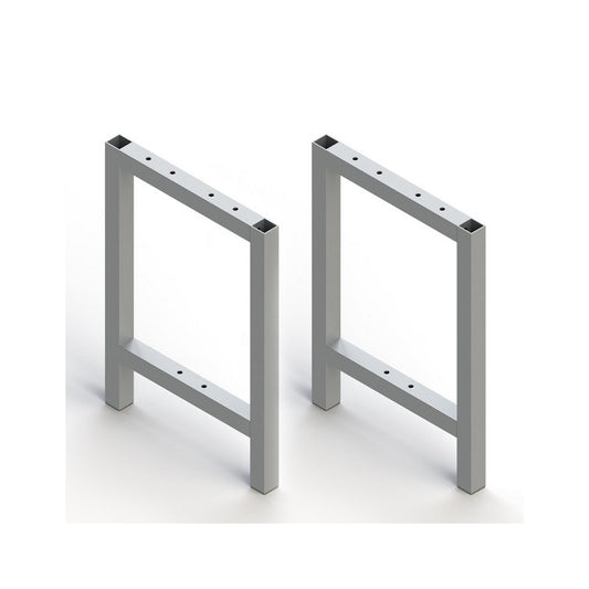  2 Pieds Pour Banc De Vestiaire Emuca Aluminium Anodisé Mat 468x330mm