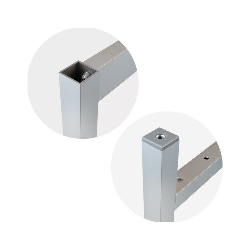  2 Pieds Pour Banc De Vestiaire Emuca Aluminium Anodisé Mat 468x330mm