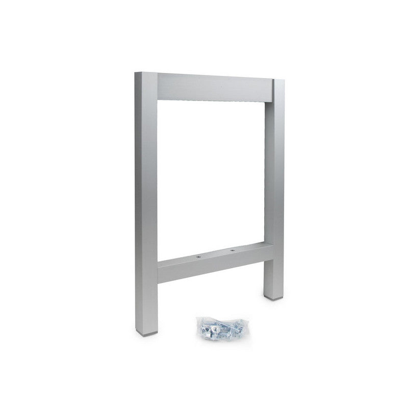  2 Pieds Pour Banc De Vestiaire Emuca Aluminium Anodisé Mat 468x330mm