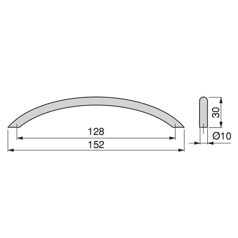  20 Poignées Pour Meuble Porto D 10 Mm Entraxe 192 Mm Acier Nickel Sati