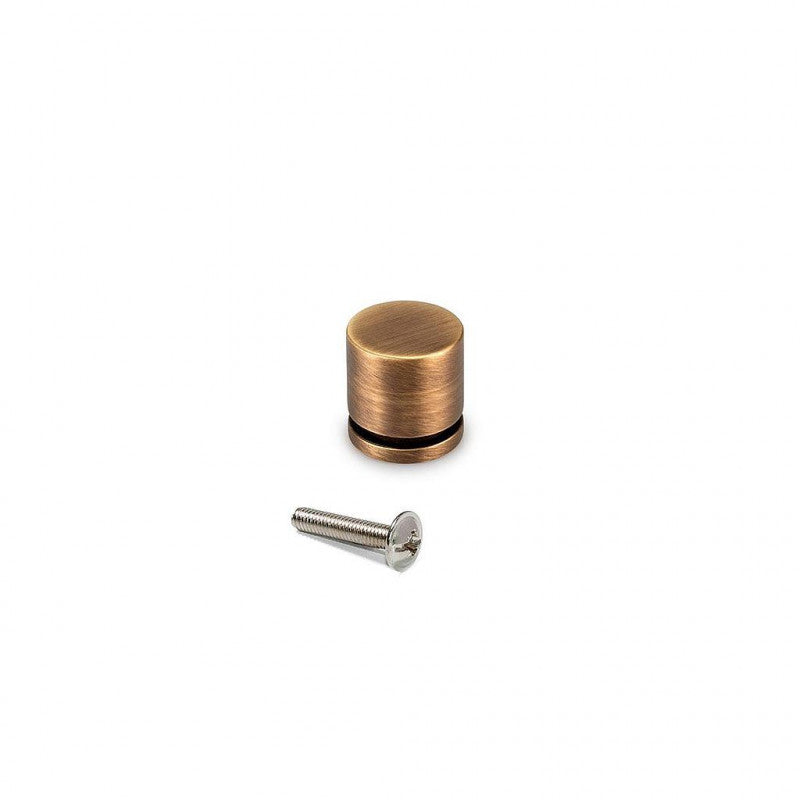  Emuca - 20 Poignées Pour Meubles Varadero D25x26mm Zamak Finition Or Ancien Avec Vis M4 - 9158655