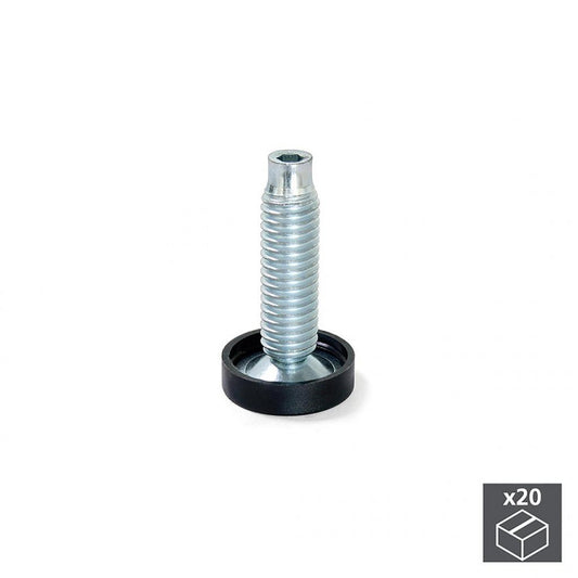  20 Vérins Pied Meuble Réglage Interieur M10 D 23mm H46mm