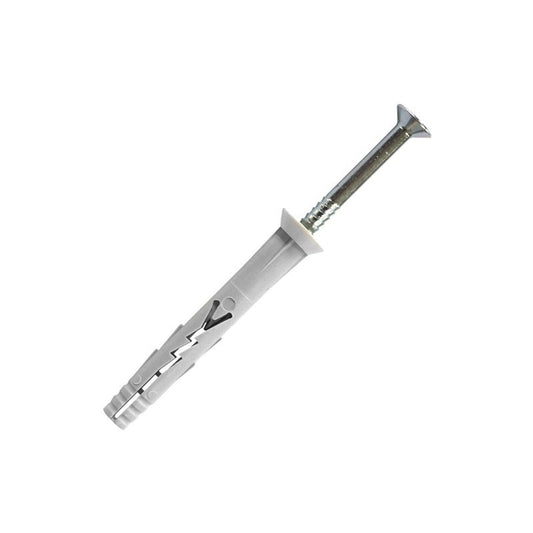  200 Chevilles à Frapper Nylon YZF6040 Tête Fraisée D6x40mm Scell-It
