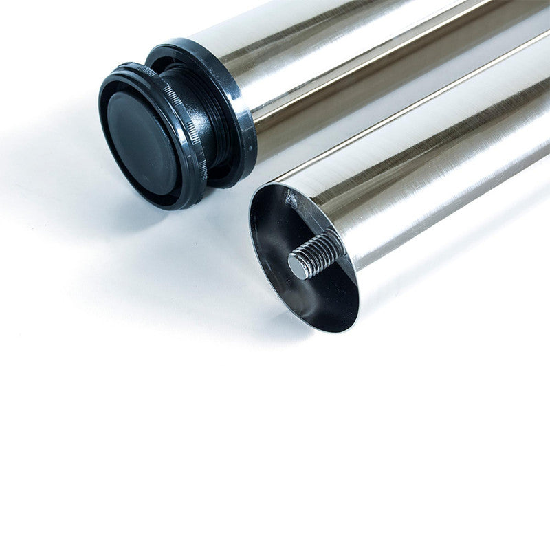  4 Pieds Pour Table D 60 Mm Réglable 830 850 Mm Acier Nickel Satiné