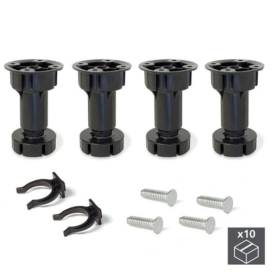  40 Pieds Réglable Base Pré-assemblée Meuble Réglable 98 115mm Plastiqu