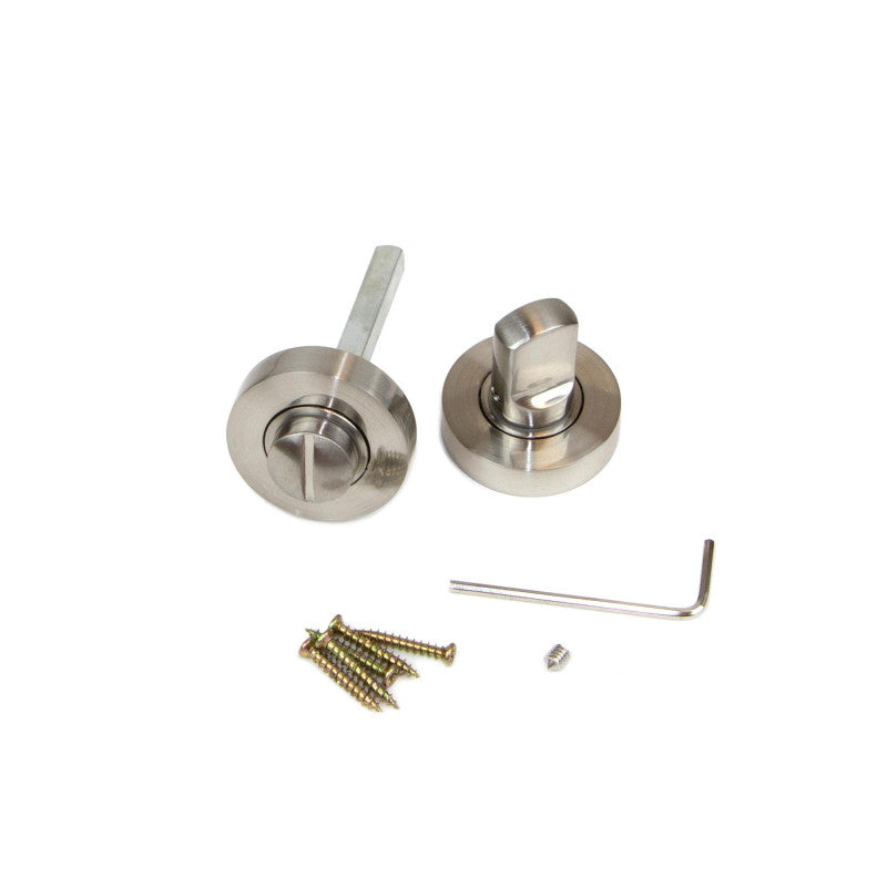  Emuca - Jeu De 5 Kits Rosace De Condamnation D35mm En Zamak Nickel Satiné Pour Porte Intérieur - 1279051