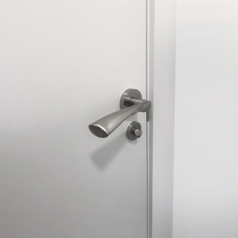 Emuca - Jeu De 5 Kits Rosace De Condamnation D35mm En Zamak Nickel Satiné Pour Porte Intérieur - 1279051