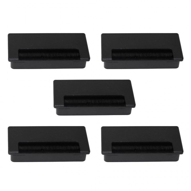 Emuca - 5 Passe-câbles Pour Table Plasquare 2 95x45mm En Plastique Noir - 3920117
