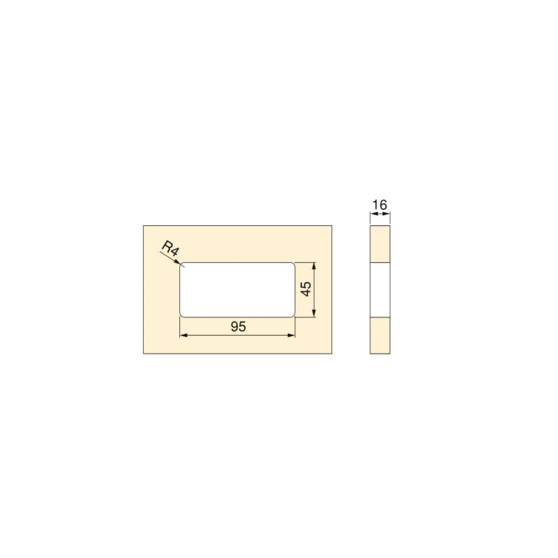  Emuca - 5 Passe-câbles Pour Table Plasquare 2 95x45mm En Plastique Noir - 3920117