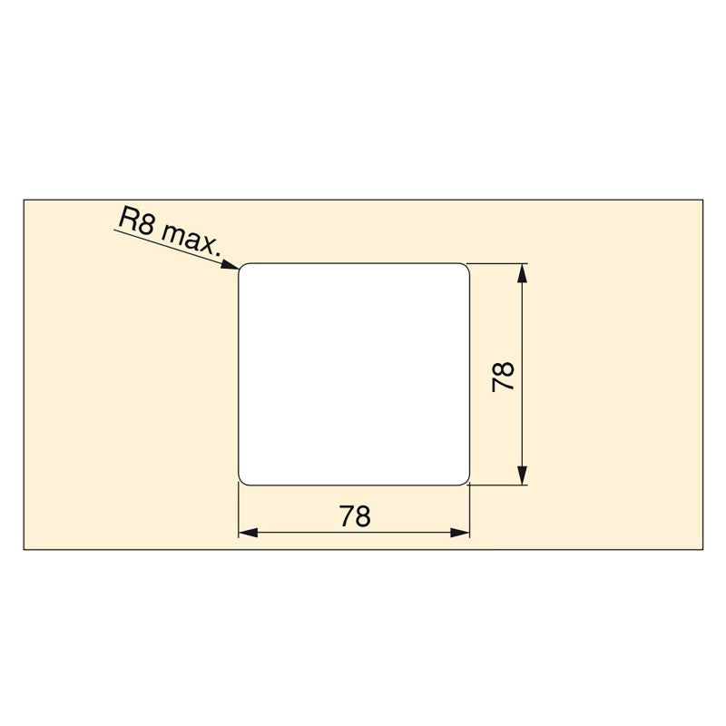  5 Passe-câbles Table Carré 85 X 85 Mm Pour Encastrer Plastique Blanc