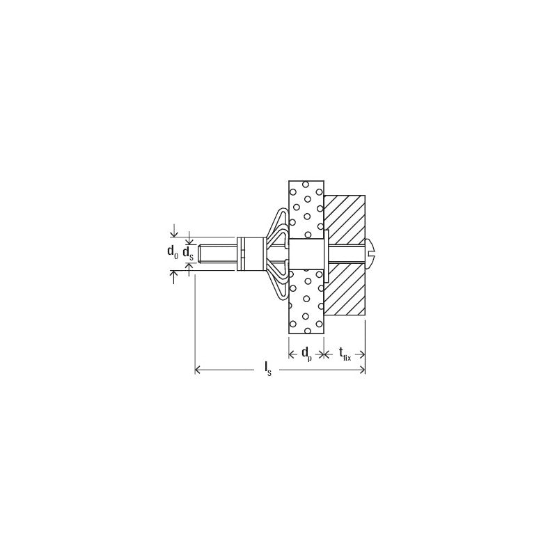 Fischer 50 Chevilles Métalliques à Expansion Sans Vis 46 Mm