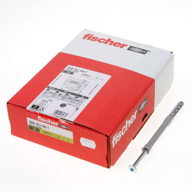 Fischer 50 Chevilles Rallongées Nylon SRX-T 140 Mm