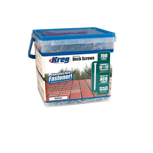  700 Pièces De Vis De Terrasse SDK-C2SS-700 En Acier Inoxydable Kreg