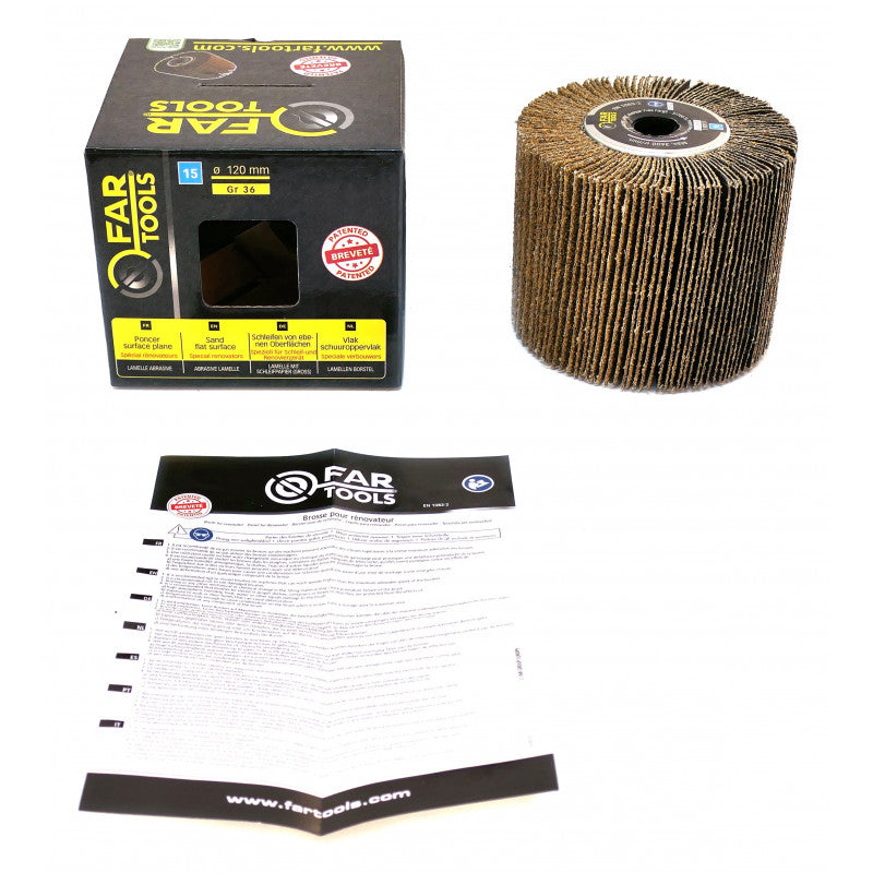  Brosse à Lamelles Abrasives Fartools A36 Pour Poncer Surfaces Planes