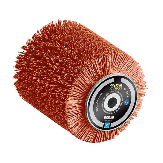  Brosse Fil Nylon Enrobé D'abrasif Diam 80 Mm Pour Rex 80
