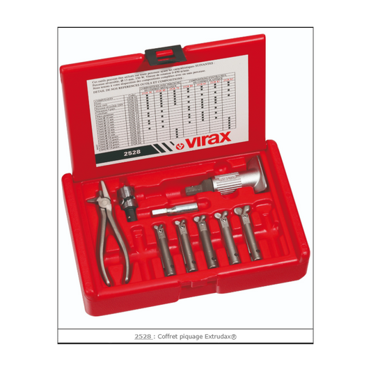  Coffret Piquage Extrudax Sans Perceuse Diam 3/8, 1/2, 5/8, 3/4, 7/8"