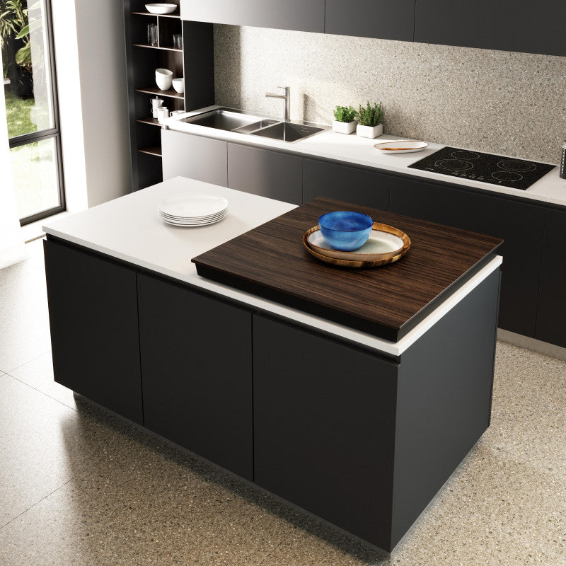  Coulisses Pour Table Coulissante Emuca Corner Inox Brossé Alu