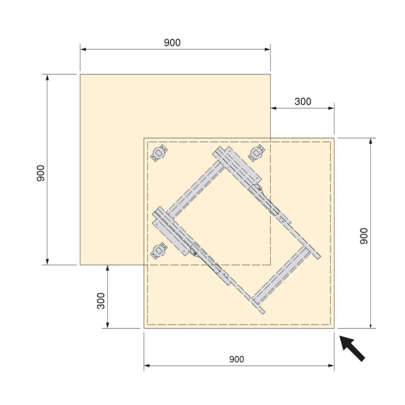  Coulisses Pour Table Coulissante Emuca Corner Inox Brossé Alu