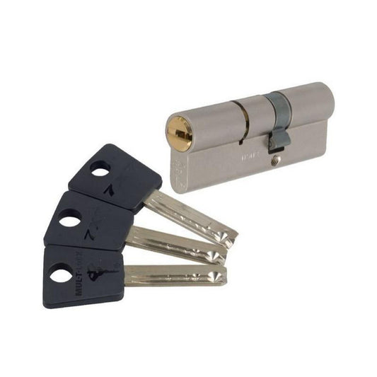  Cylindre 2 Entrées 7 X 7 Varié Nickelé 80x31 Mm