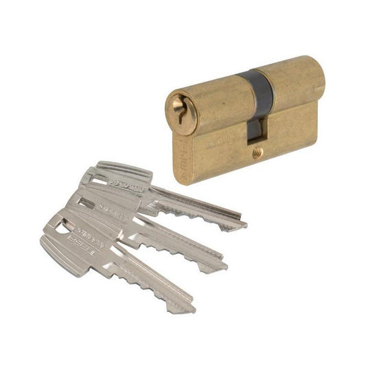 Tesa Cylindre 2 Entrées TE5 Laiton S'entrouvrant 35x35 Mm