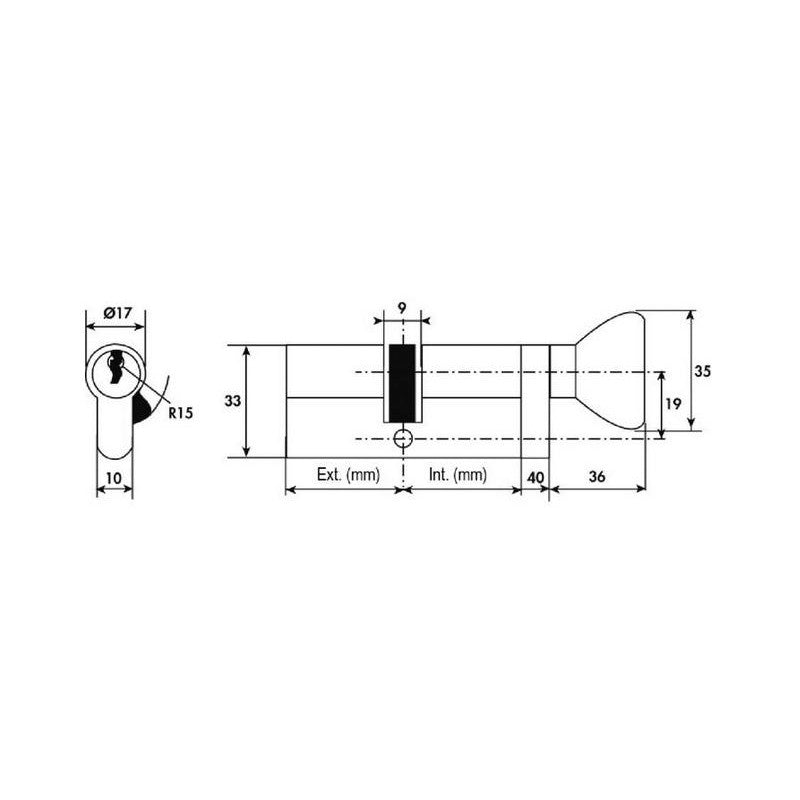 Tesa Cylindre à Bouton TE5 Laiton Varié 30xB30