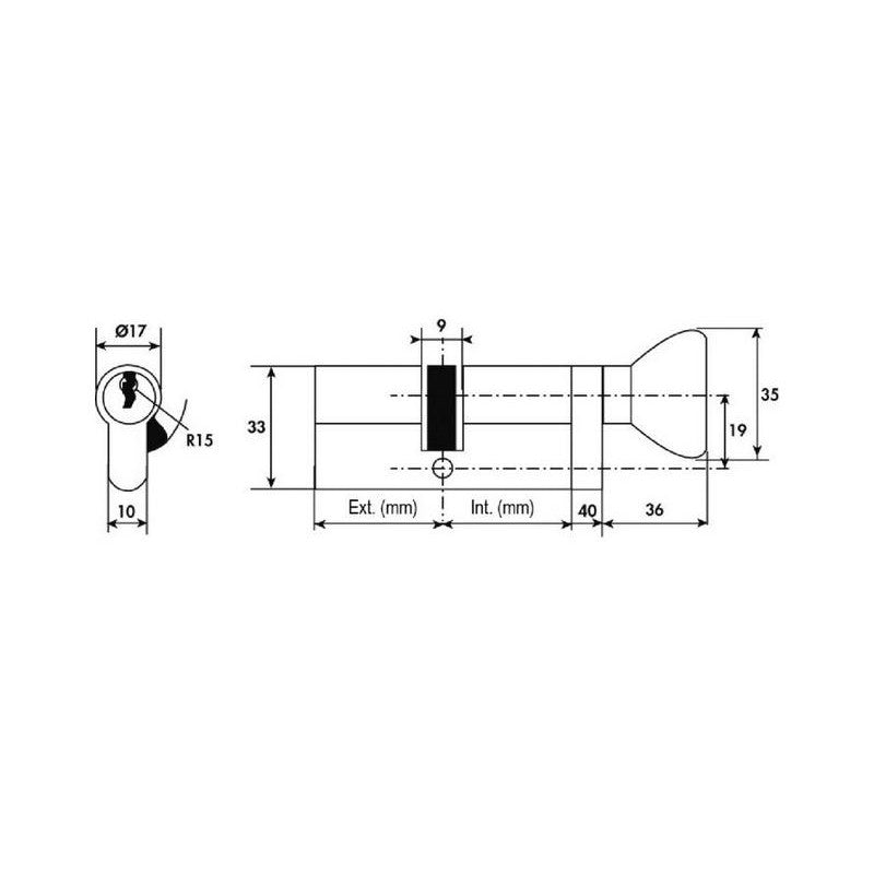Tesa Cylindre à Bouton TE5 Varié Nickelé Varié 30xB30