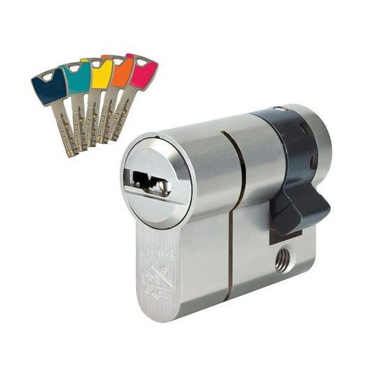 Abus Demi-cylindre P12RPS 30x10mm Alu Avec 5 Clés Couleurs Réversibles