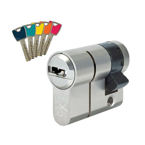 Abus Demi-cylindre P12RPS 30x10mm Alu Avec 5 Clés Couleurs Réversibles