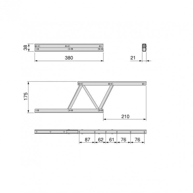  Ensemble De 2 Mécanismes De Levage 4014414 En Acier Noir