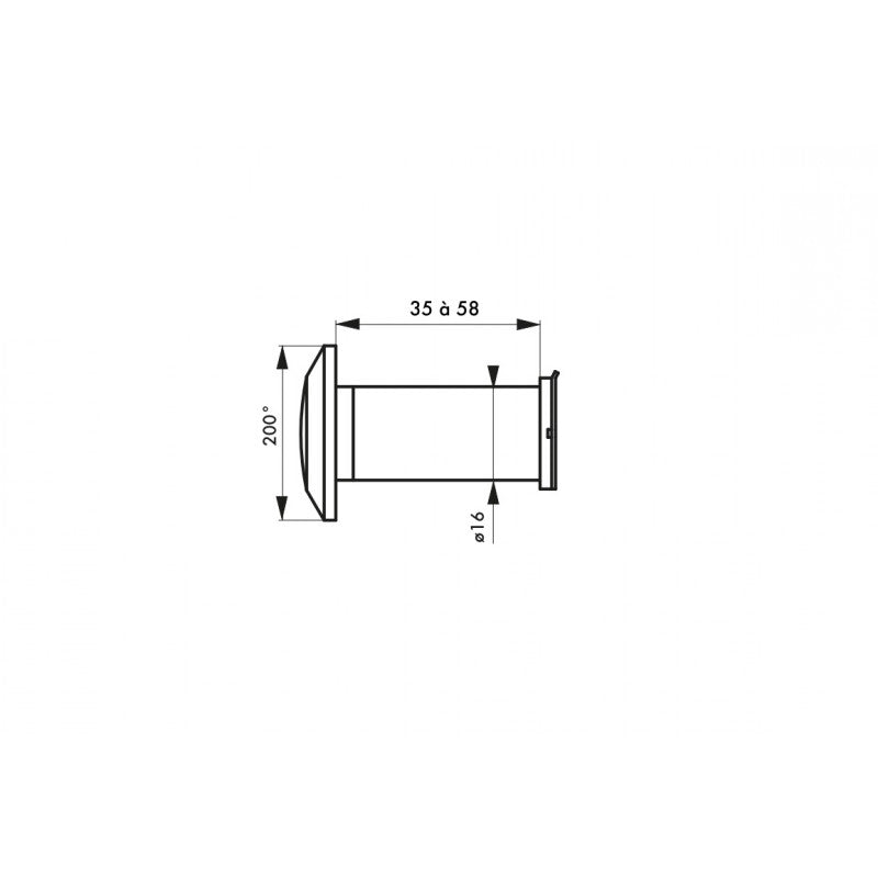  Equipement De Porte JUDAS 200° Laiton Poli 900452