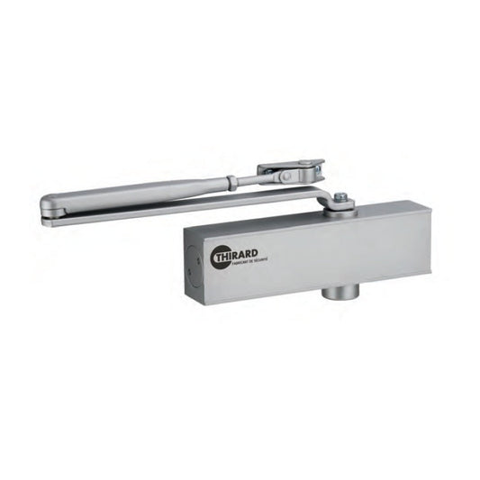  Ferme-porte Hydraulique Design Réversible Argent Bras Coulisse Antivan
