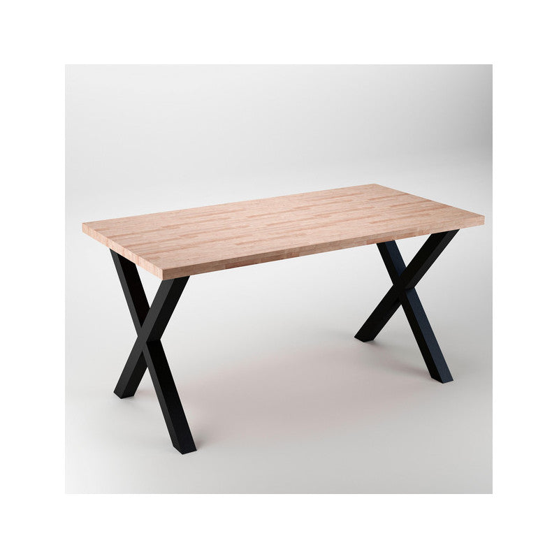  Jeux De 2 Pieds Emuca Cross Pour Table 695mm Acier Peint En Noir