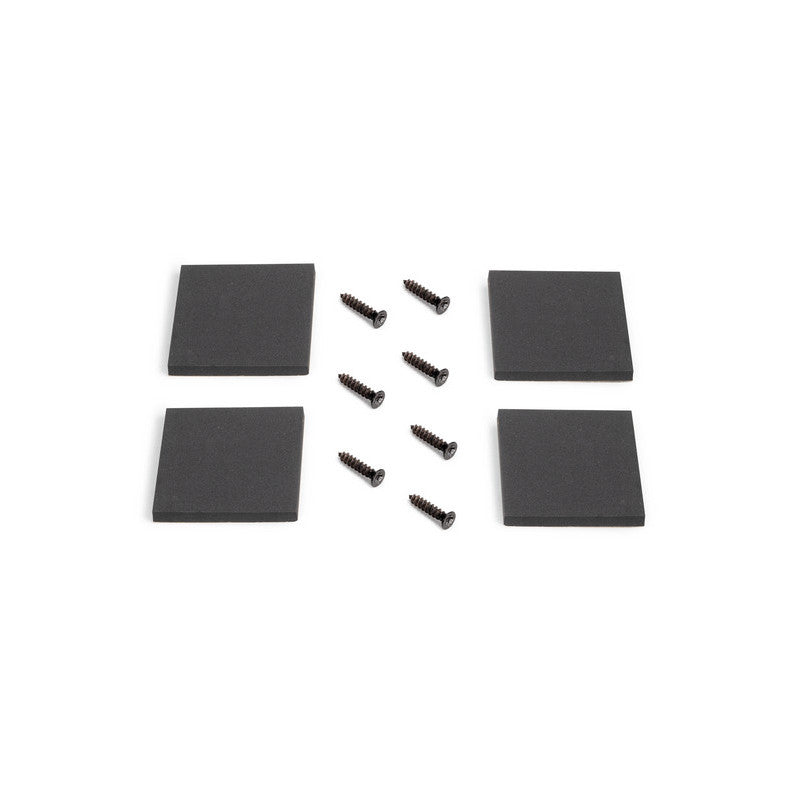  Jeu De 2 Pieds Rectangulaires Emuca Square Pour Table 60cm Acier Noir