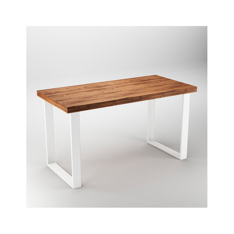  Jeu De 2 Pieds Rectangulaires Emuca Square Pour Table 60cm Acier Blanc
