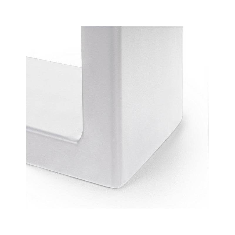  Jeu De 2 Pieds Rectangulaires Emuca Square Pour Table 60cm Acier Blanc