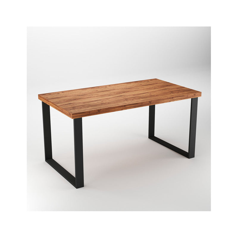  Jeu De 2 Pieds Rectangulaires Emuca Square Pour Table 80cm Acier Noir