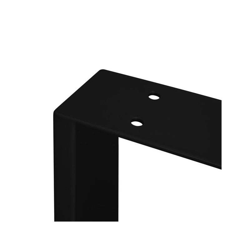  Jeu De 2 Pieds Rectangulaires Emuca Square Pour Table 80cm Acier Noir