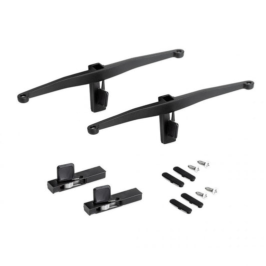  Jeu De Supports Zero En Zamak Noir Texturé 7021354 Emuca