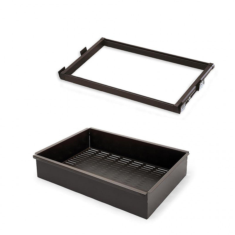  Emuca - Kit De Coulisses Et Panier Métallique Module 600mm Finition Moka - 7087913