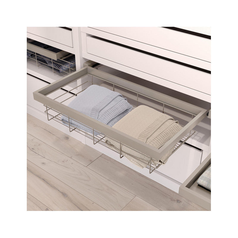  Kit De Panier à Fils Emuca Avec Glissières 800mm Gris Pierre